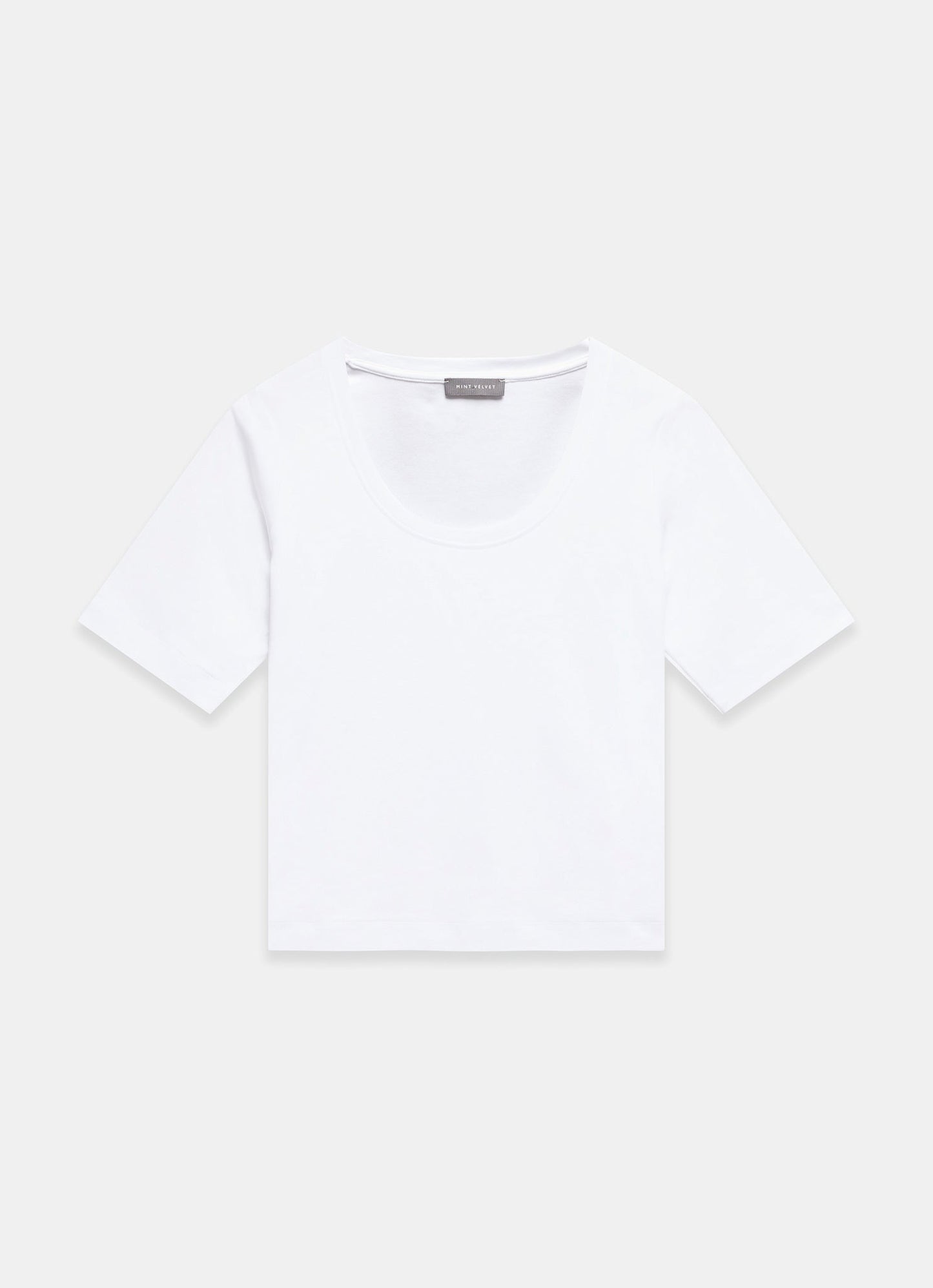 White Scoop Neck T Shirt