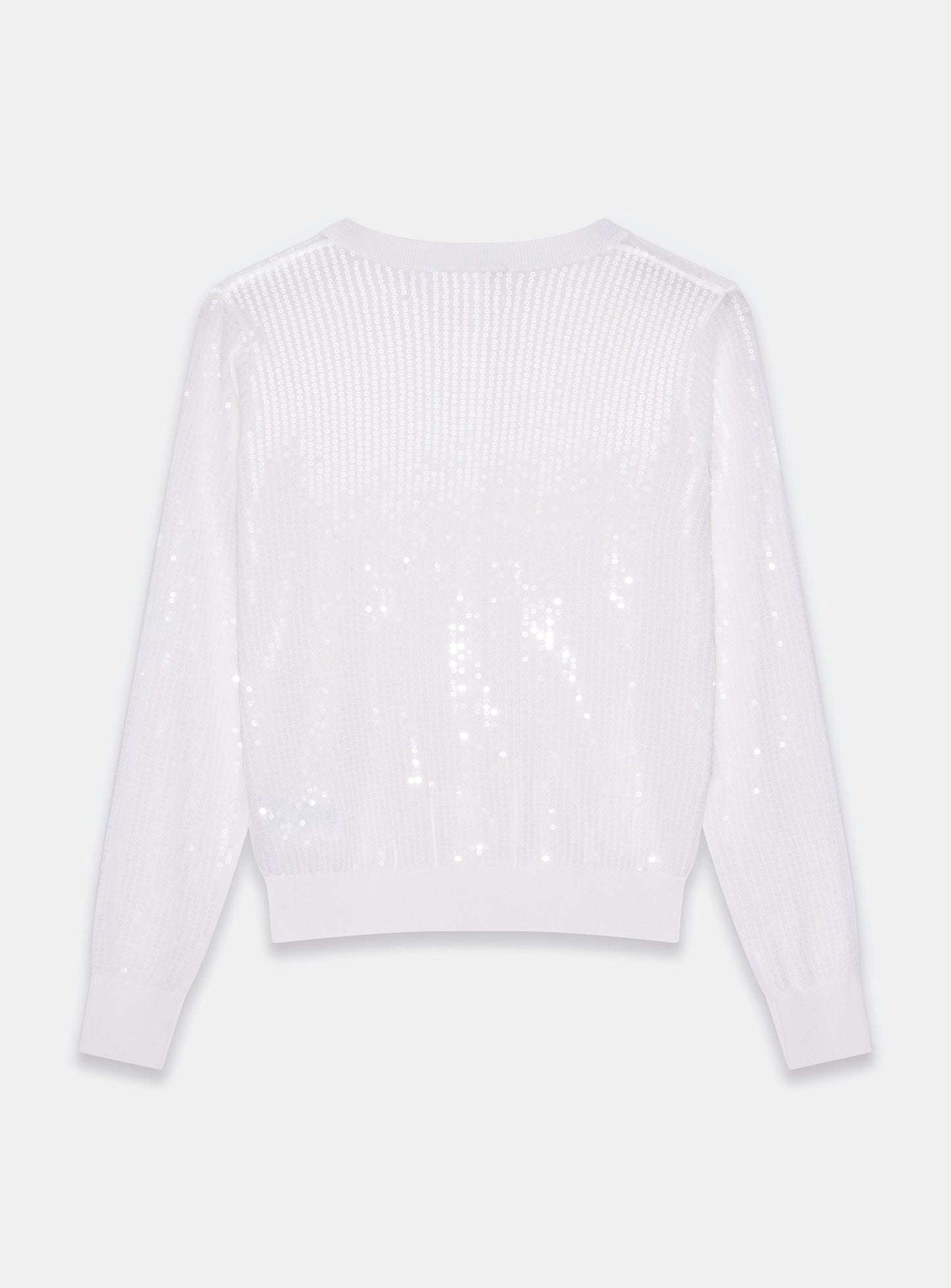 White Sequin Knit Cardigan