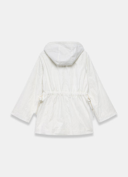 White Lightweight Hooded Parka