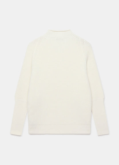 Cream Whipstitch Cotton Blend Jumper