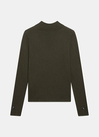 Khaki Button Detail Top