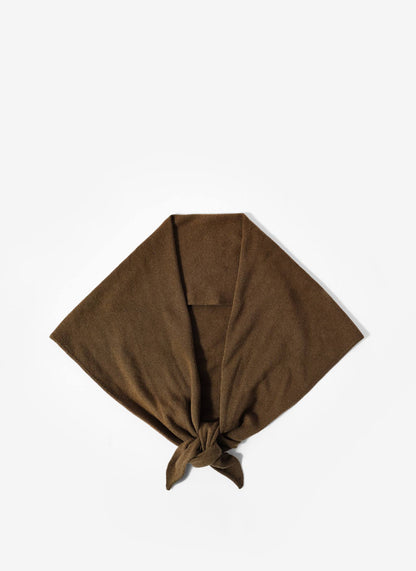 Khaki Wrap Triangle Knit Scarf