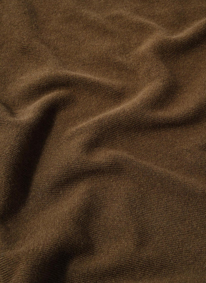 Khaki Wrap Triangle Knit Scarf