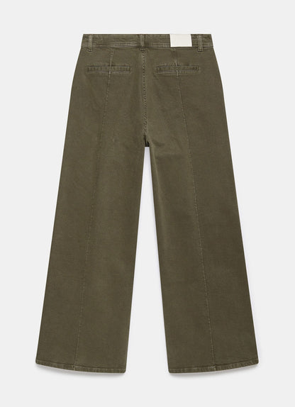 Khaki Wide Leg Jeans