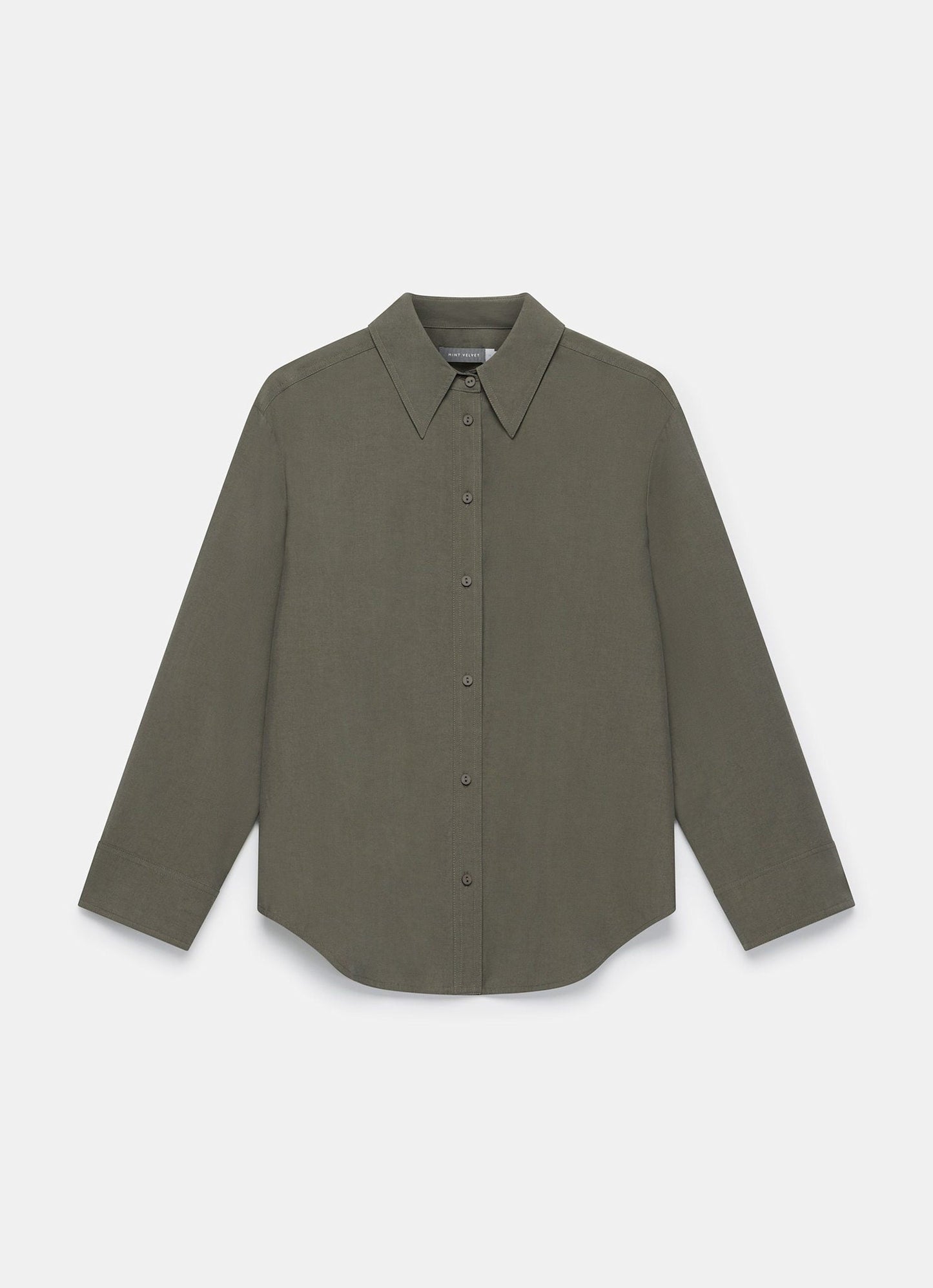 Khaki Oversized Tailored Shirt