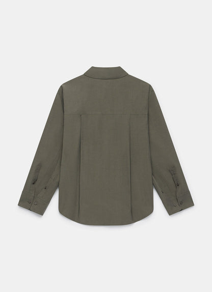Khaki Oversized Tailored Shirt