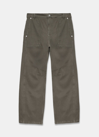 Khaki Utility Barrel Leg Jeans