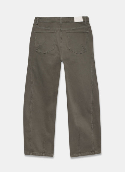 Khaki Utility Barrel Leg Jeans