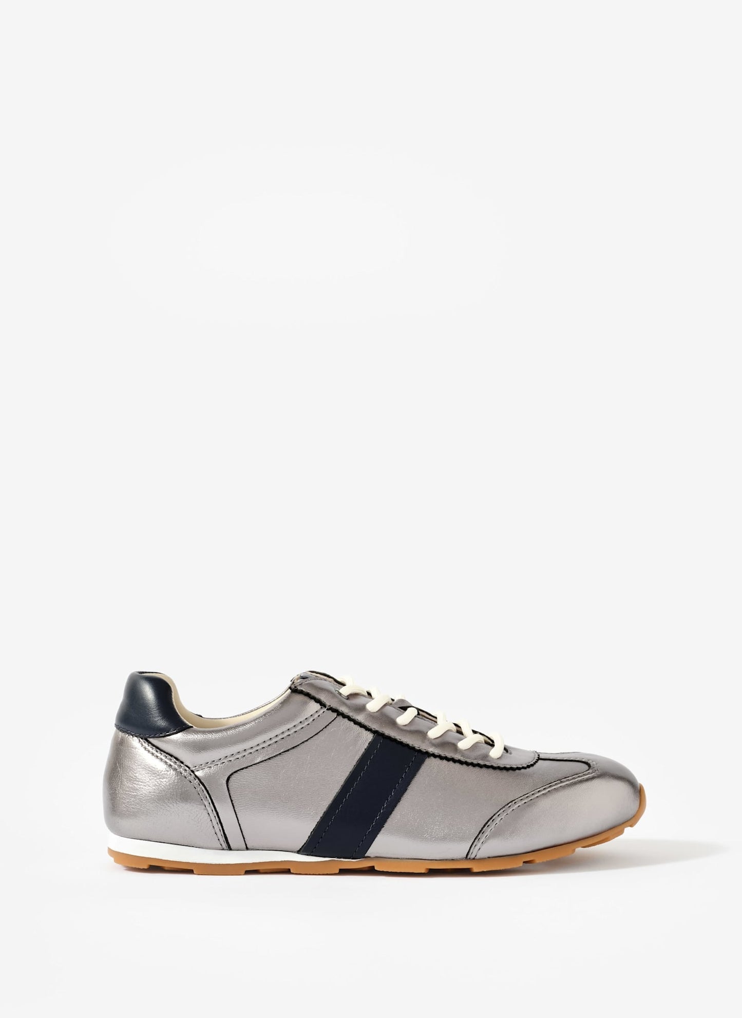Kiko Silver Leather Trainers