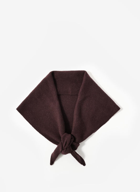 Burgundy Triangle Knit Scarf