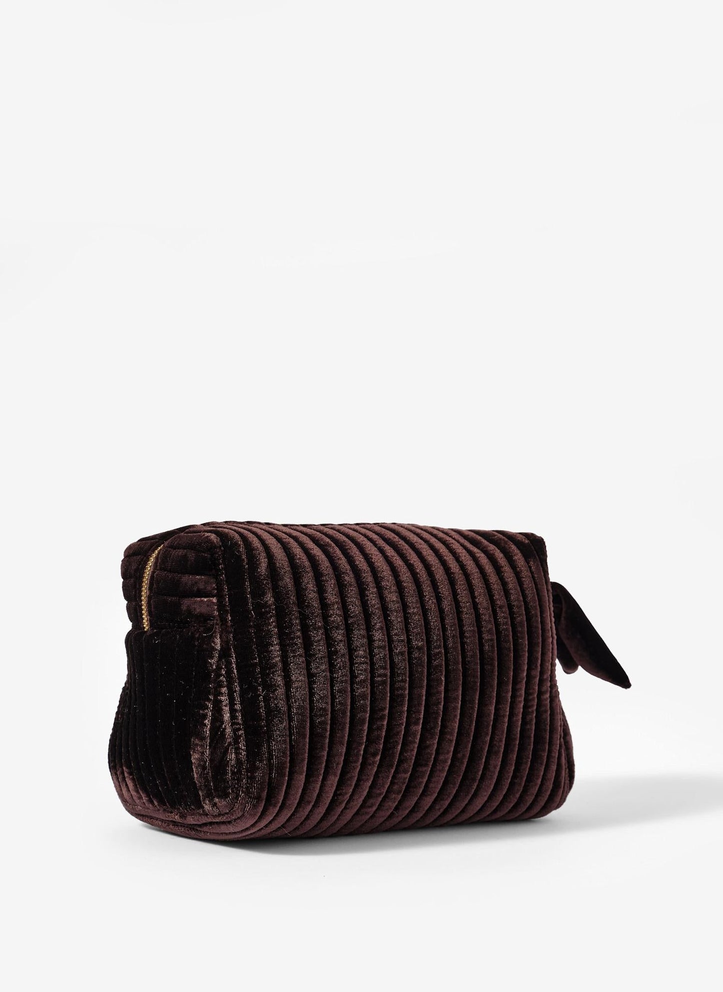 Brown Large Velvet Wash Bag