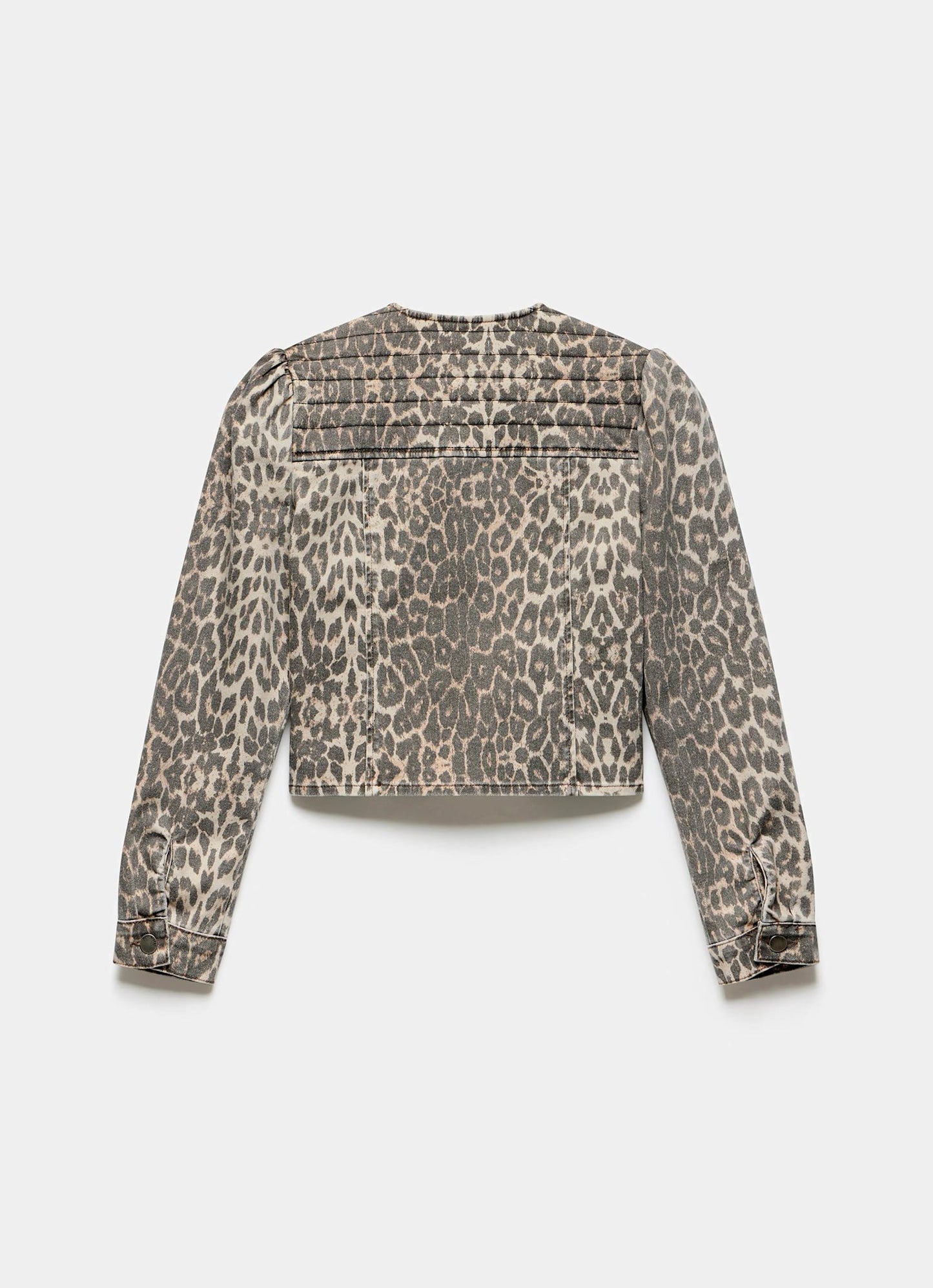 Leopard Print Denim Jacket