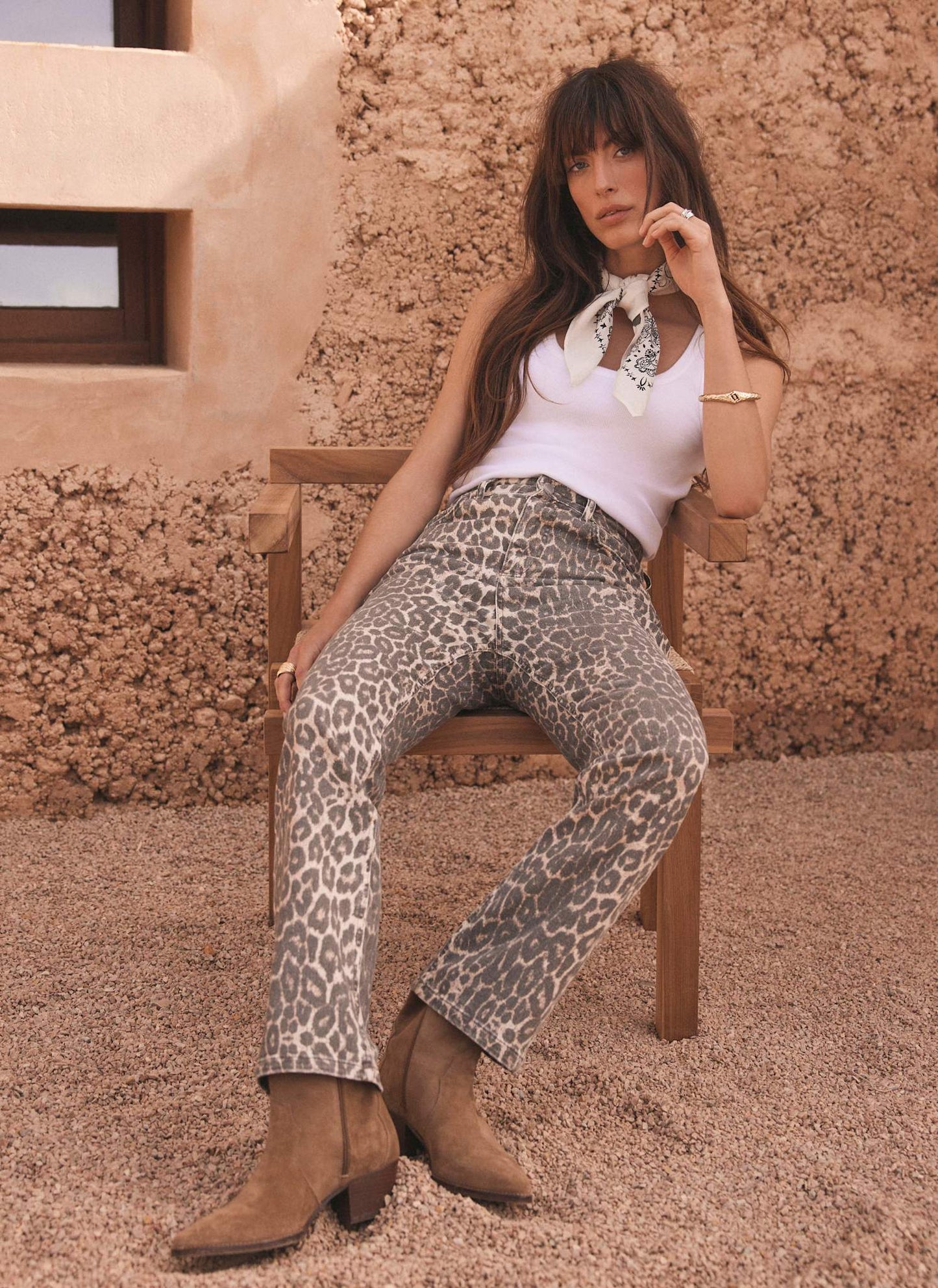 Leopard Print Slim Jeans