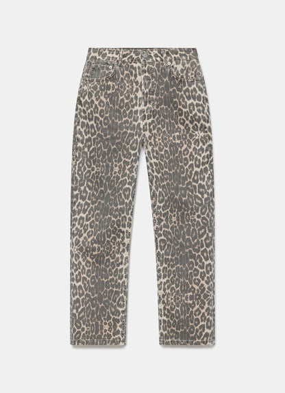 Leopard Print Slim Jeans