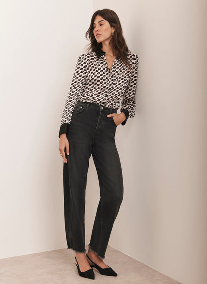 Black Lip Print Shirt