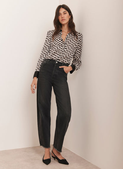 Black Lip Print Shirt