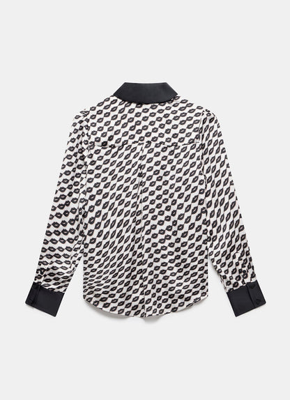 Black Lip Print Shirt