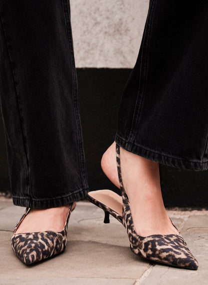 Lol Leopard Print Slingback Kitten Heels