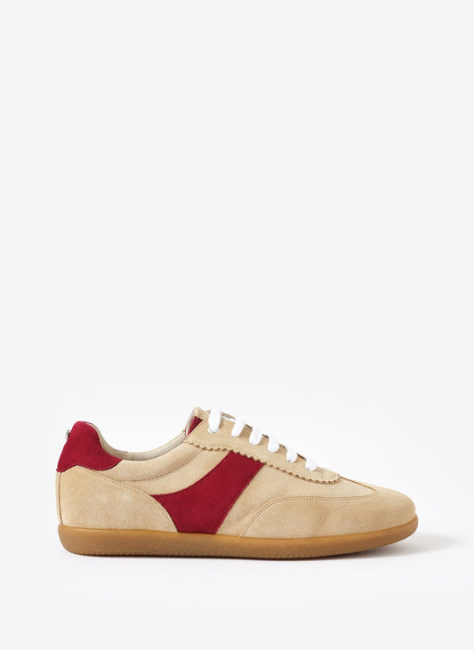 Lucia Neutral Suede Trainers