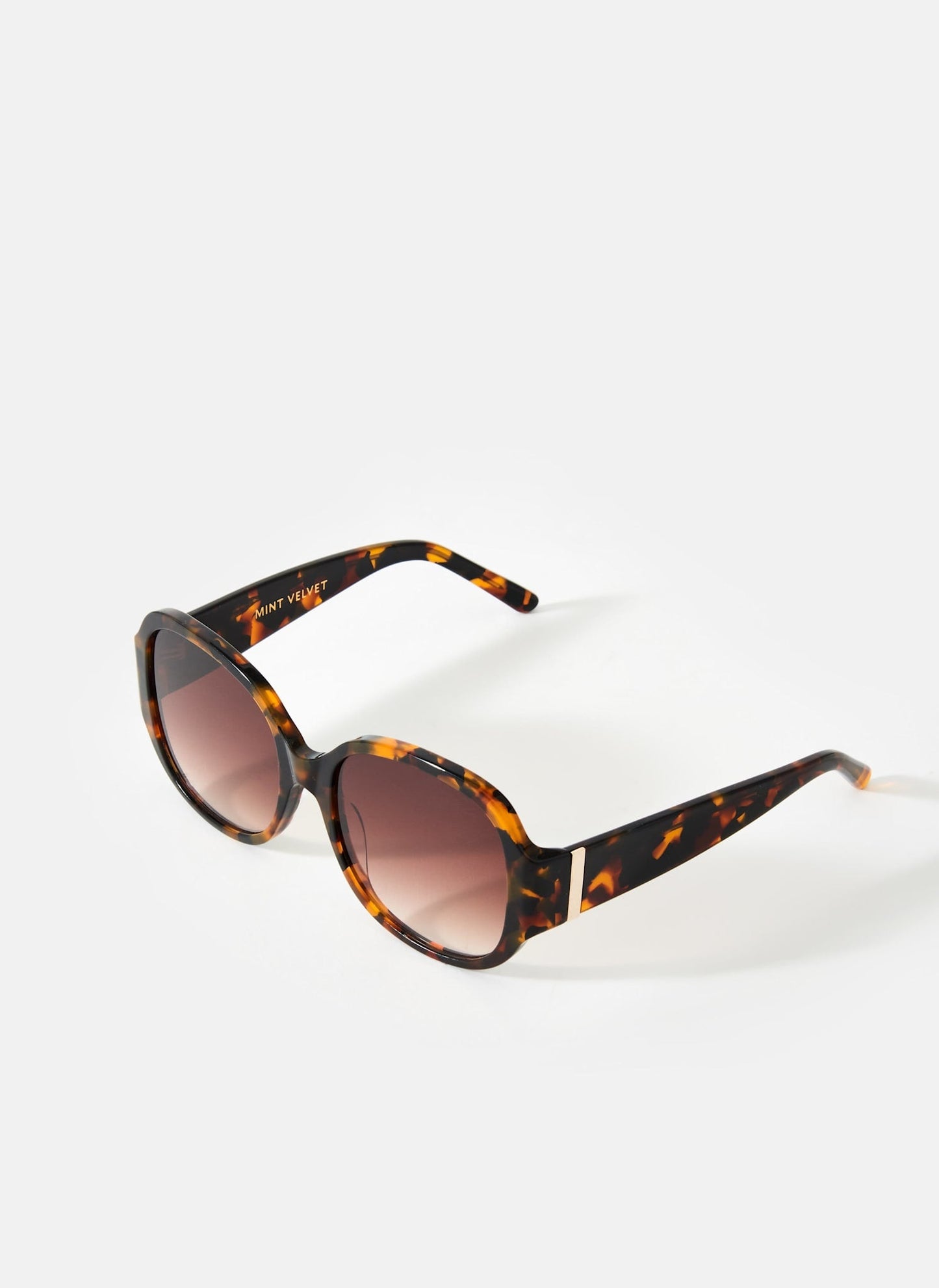 Brown Tortoiseshell Round Sunglasses