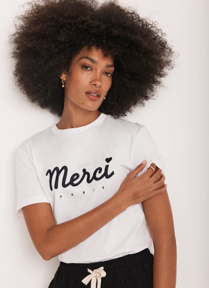 White Merci Graphic T-Shirt