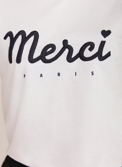 White Merci Graphic T-Shirt