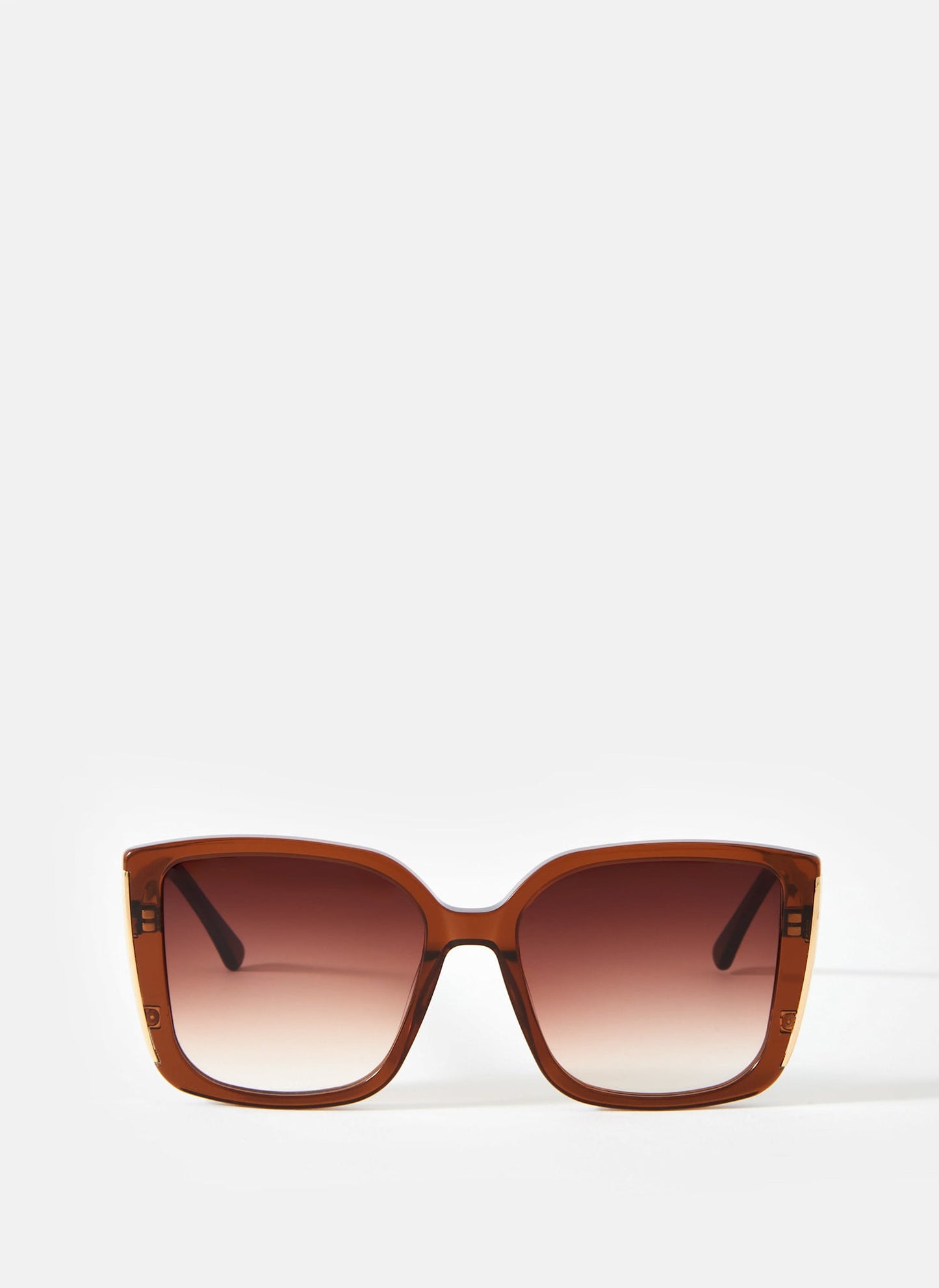 Brown Oversized Square Sunglasses