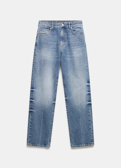 Mid Indigo Straight Jeans