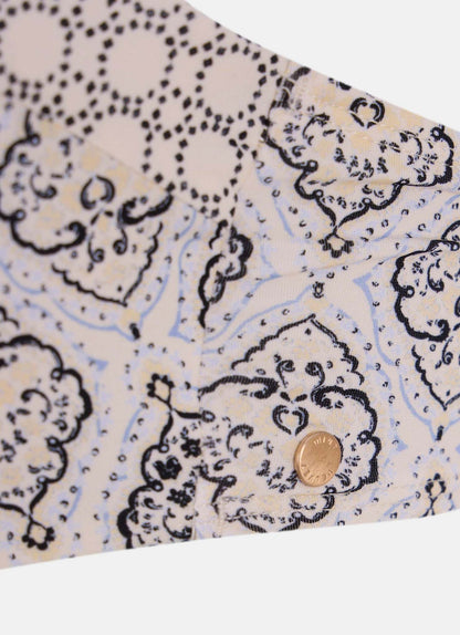 Blue Printed Bikini Top