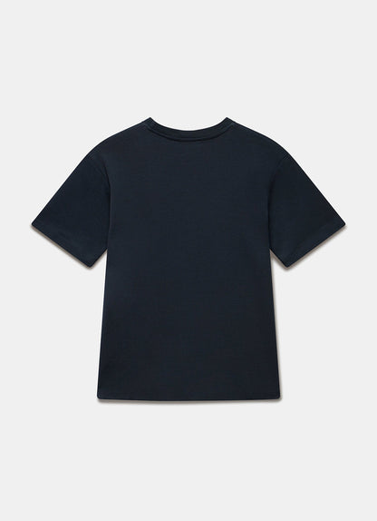 Navy Ribbon Print T-Shirt