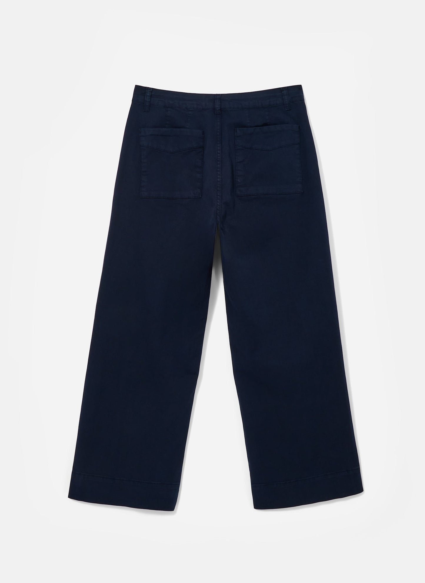 Navy Button Detail Trousers
