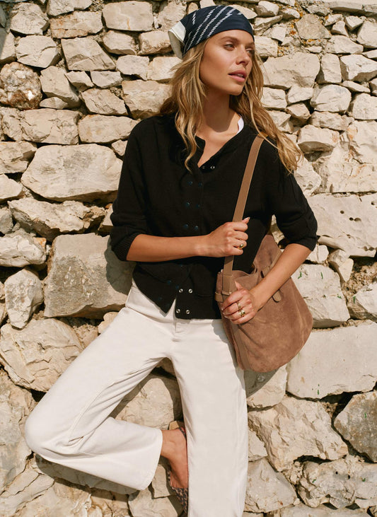 Navy Lightweight Cotton Blend Cardigan