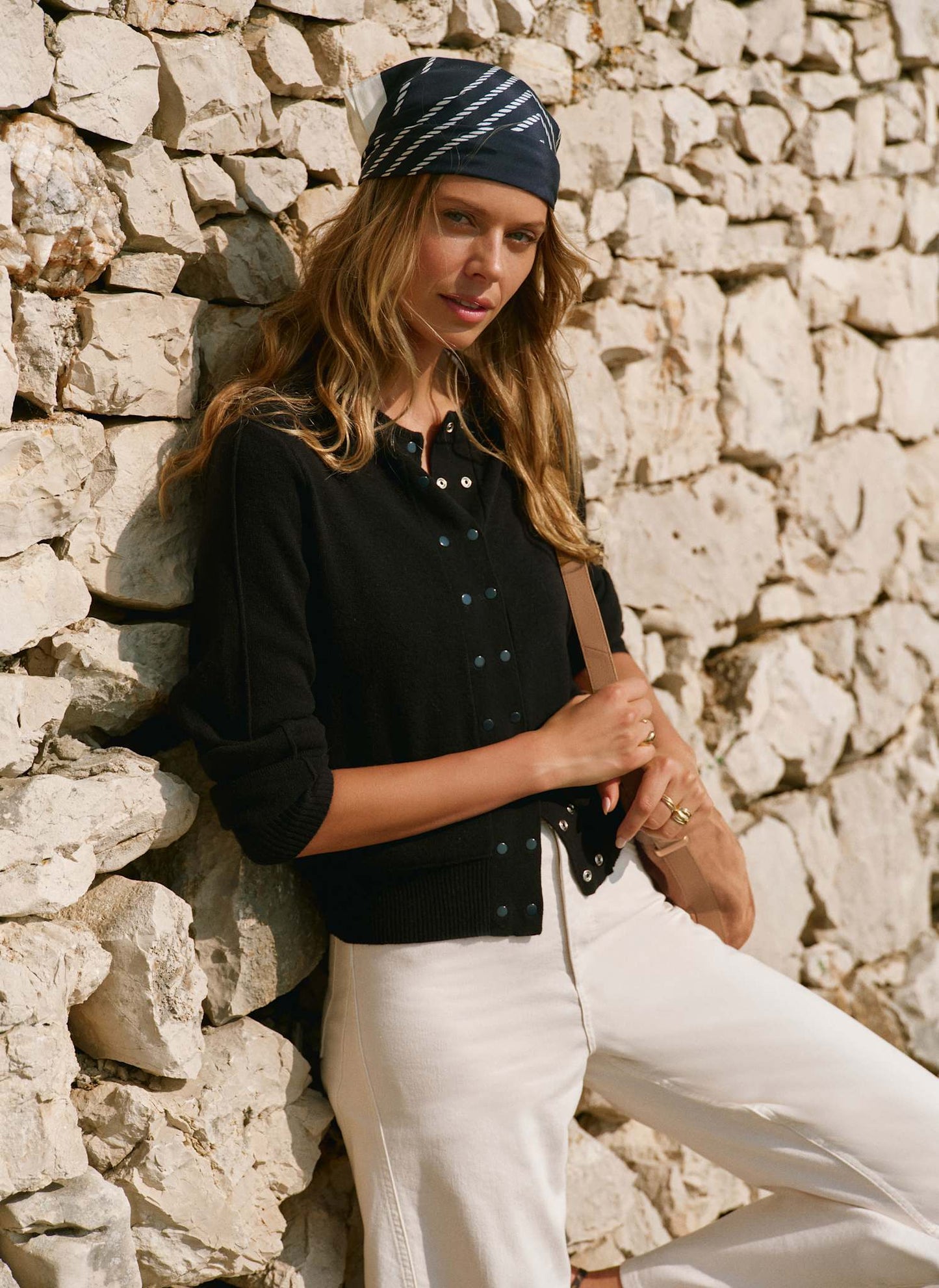 Navy Lightweight Cotton Blend Cardigan