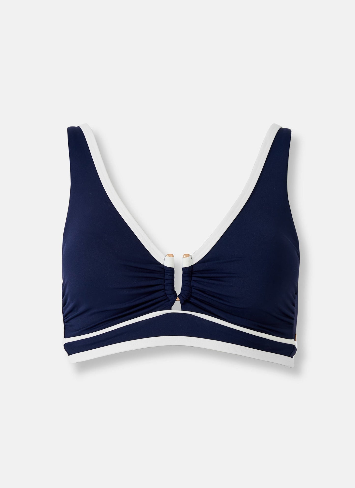 Navy Tipped Bikini Top