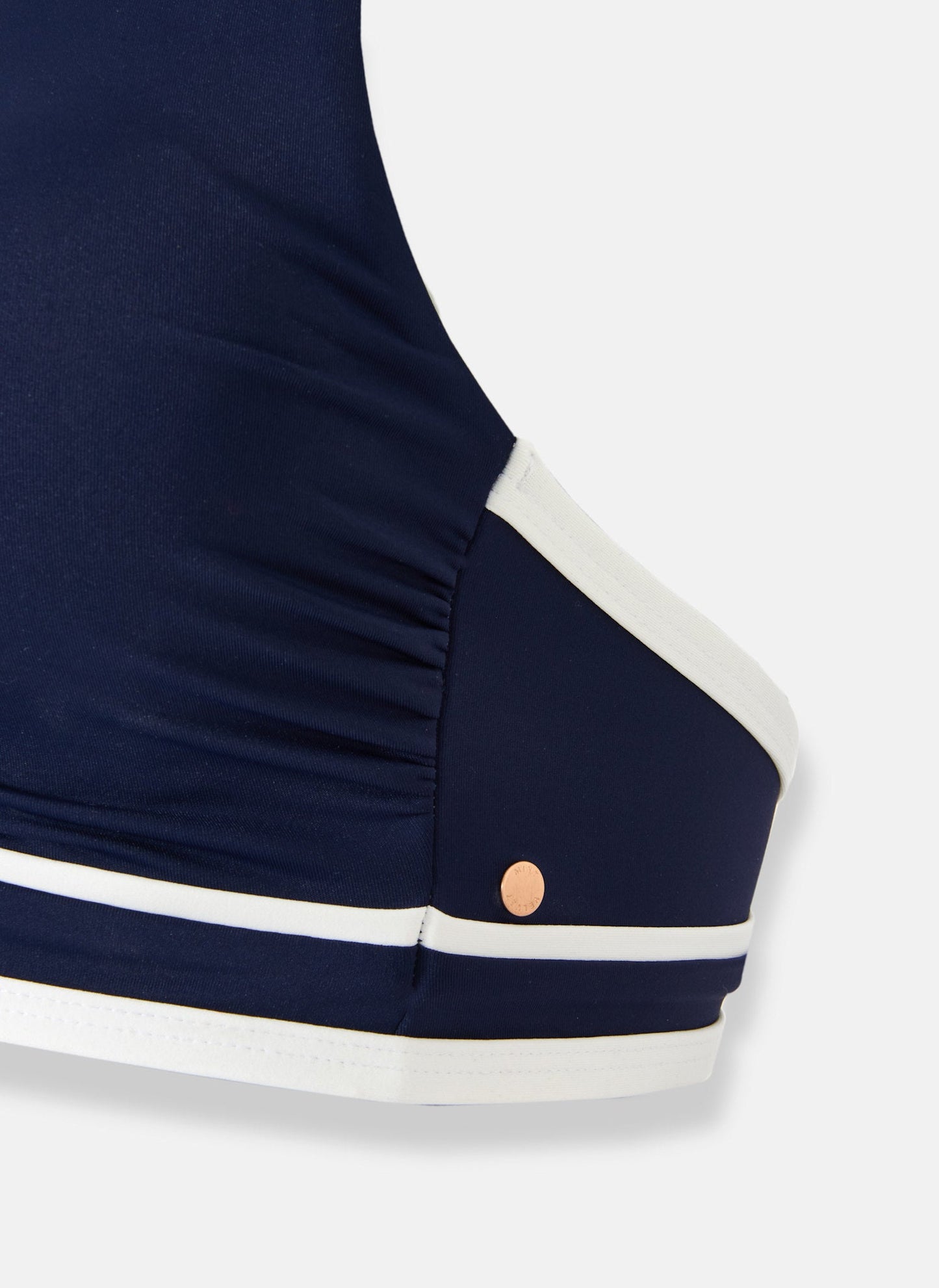 Navy Tipped Bikini Top