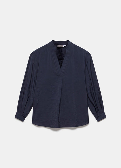 Navy Long Sleeve Blouse