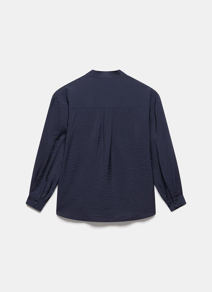 Navy Long Sleeve Blouse