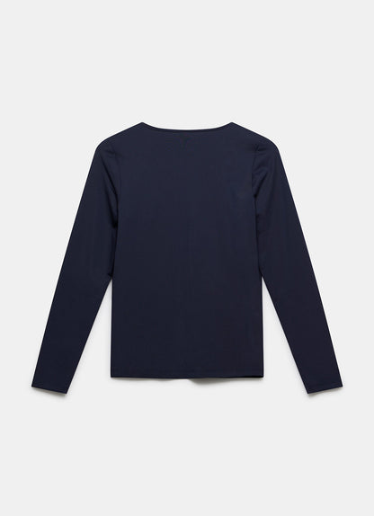 Navy Long Sleeve Layering Top