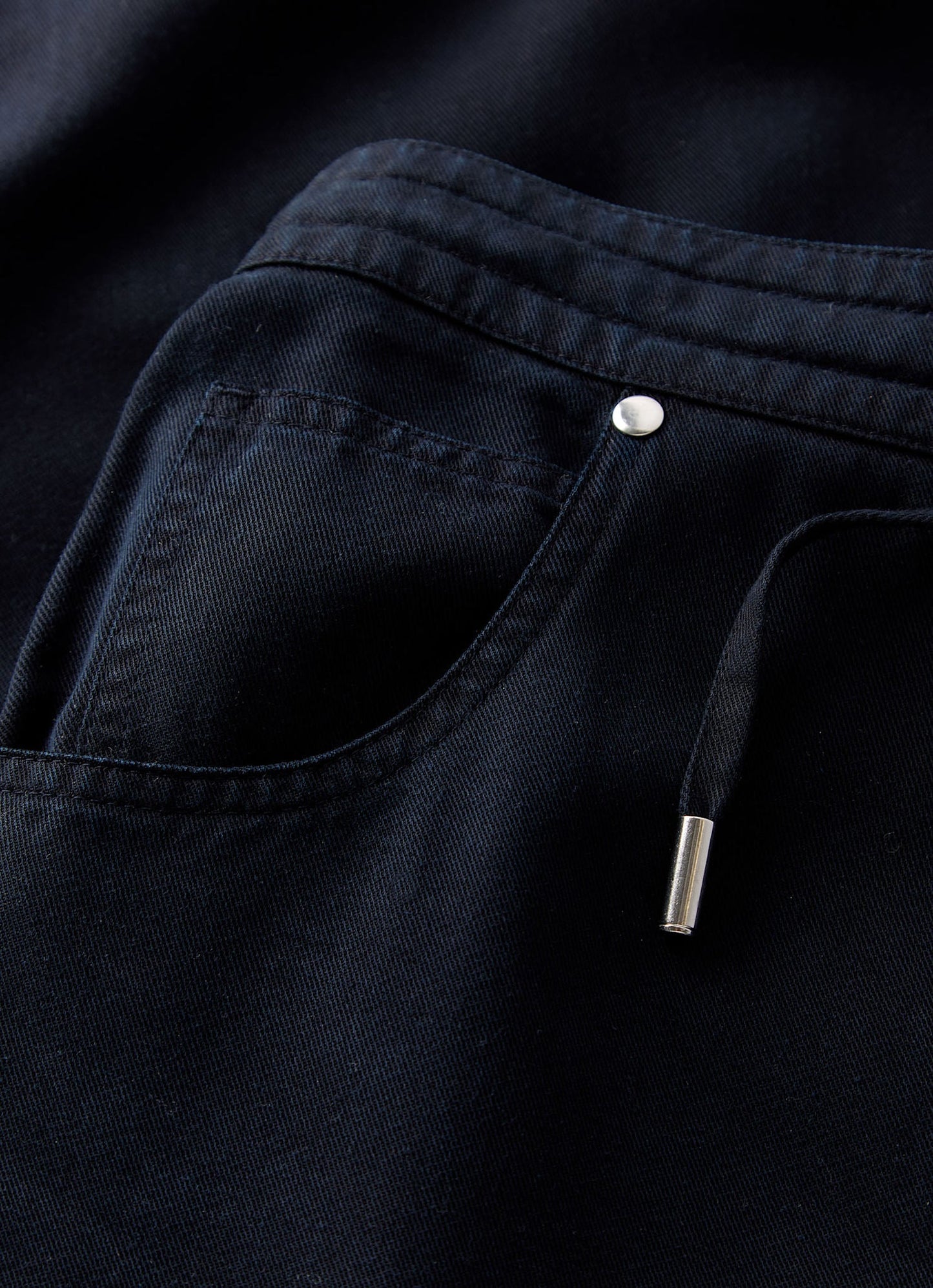 Navy Wide Leg Trousers