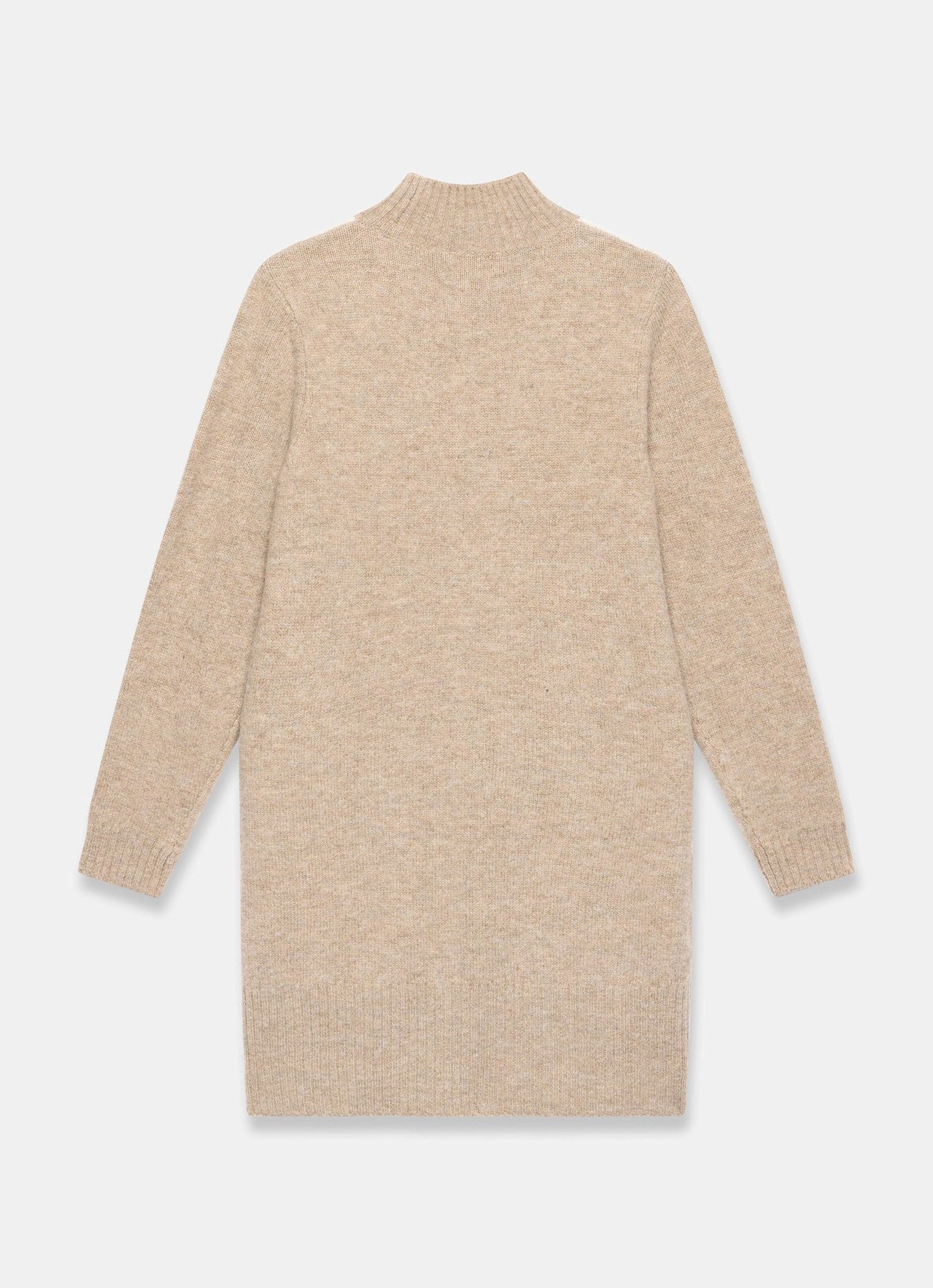 Neutral Argyle Knit Mini Dress