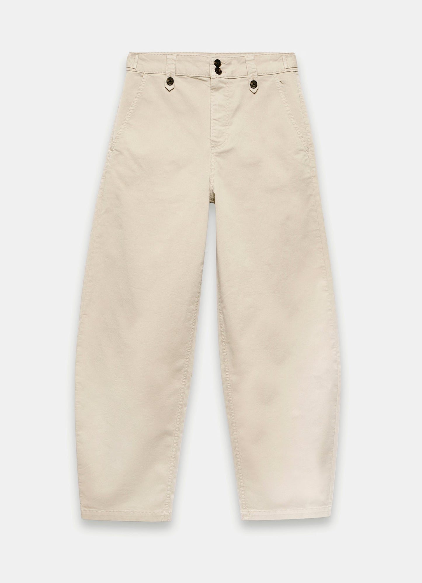 Neutral Barrel Chino Trousers