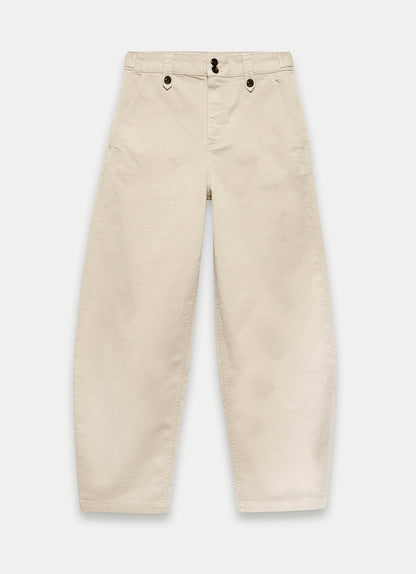 Neutral Barrel Chino Trousers