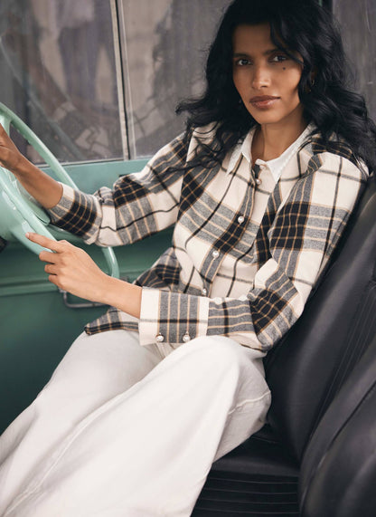 Neutral Checked Cotton Shirt