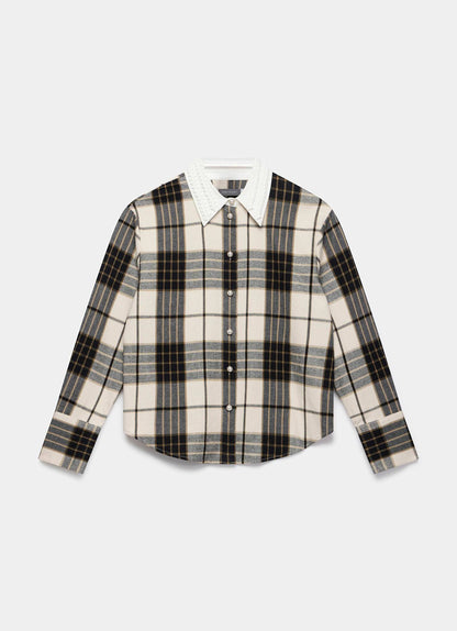 Neutral Checked Cotton Shirt