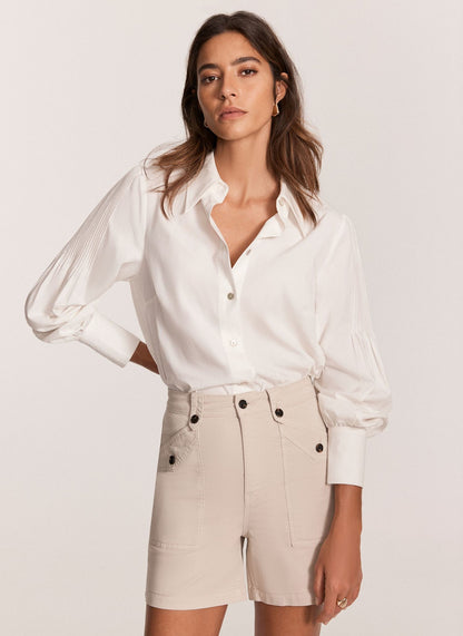 Neutral Cotton Chino Shorts