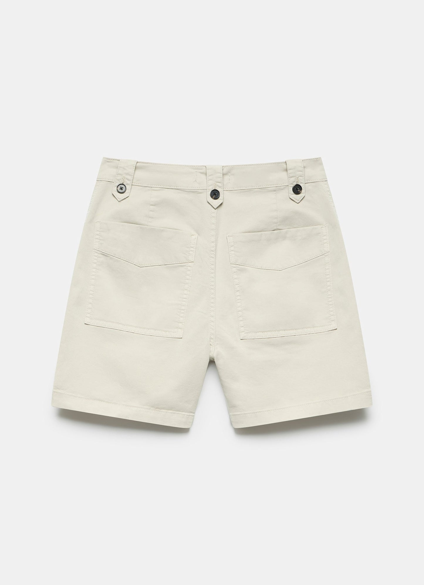 Neutral Cotton Chino Shorts