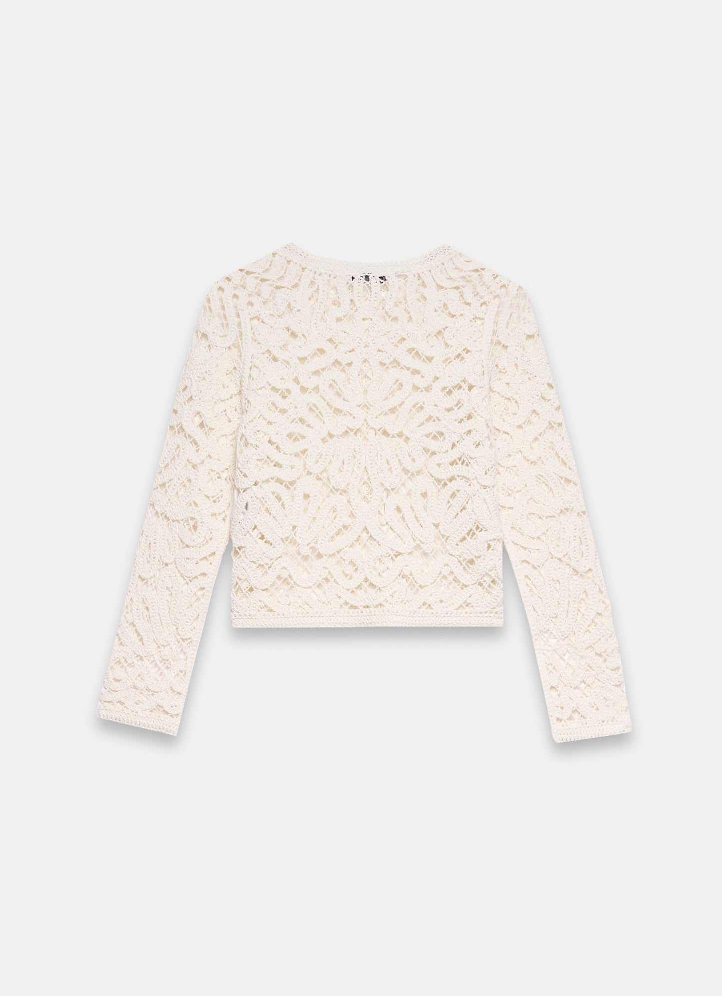 Cream Crochet Knit Jacket