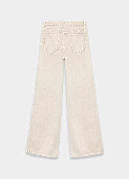 Neutral Diamante Wide Leg Jeans