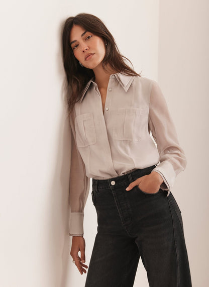 Neutral Statement Collar Shirt