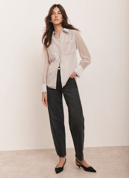 Neutral Statement Collar Shirt